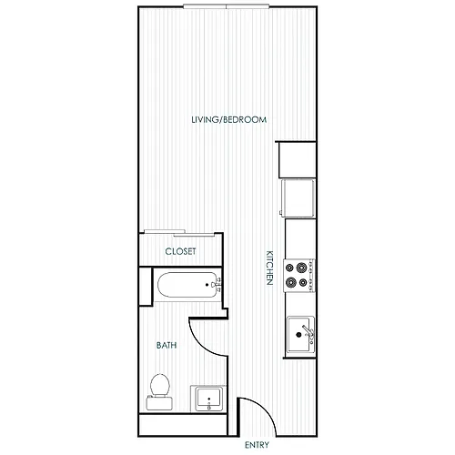 Floor plan Studio 1 Bathroom