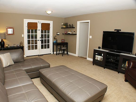 Living room facing backyard