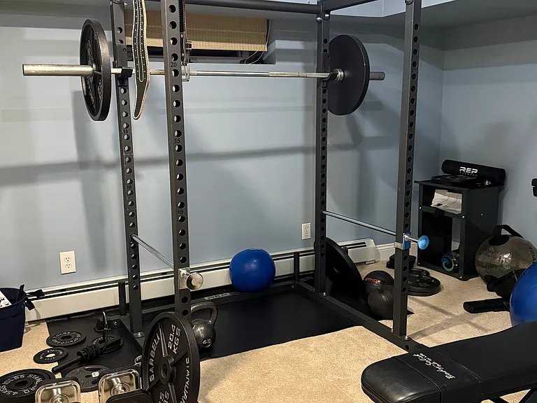 Basement workout space