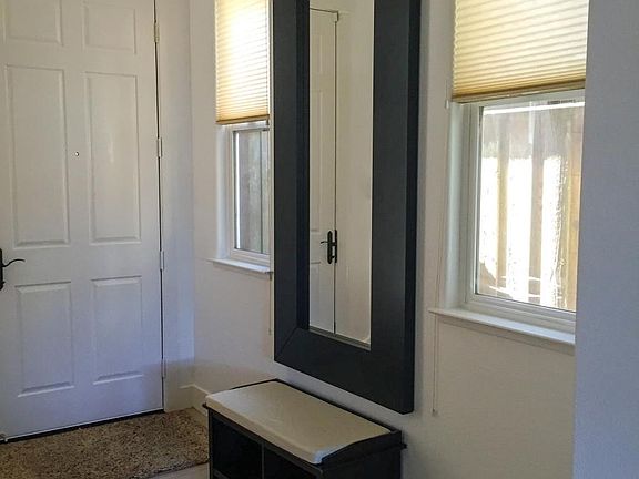 Window lined entrance.