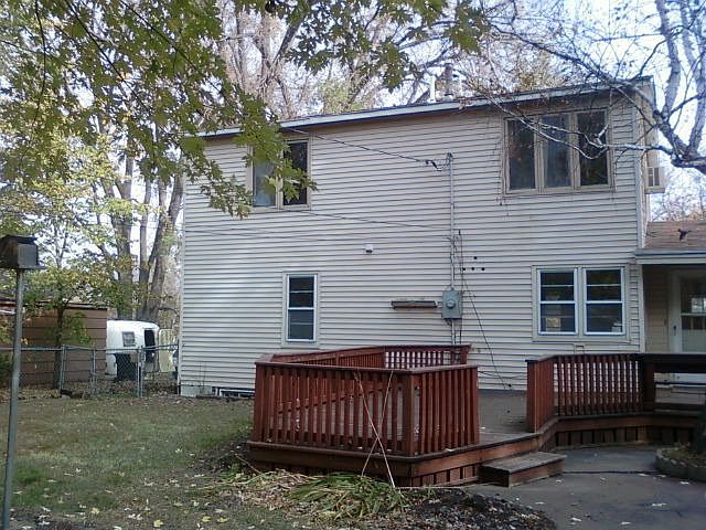 Large deck off of back of home
