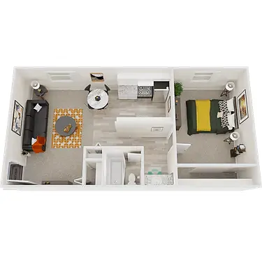 Floor plan One bedroom one bathroom