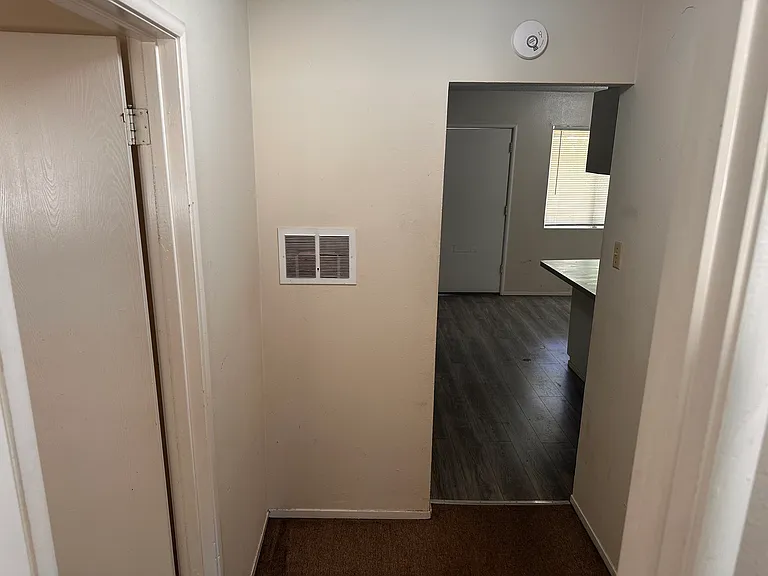 Hallway between bedrooms and bathroom!