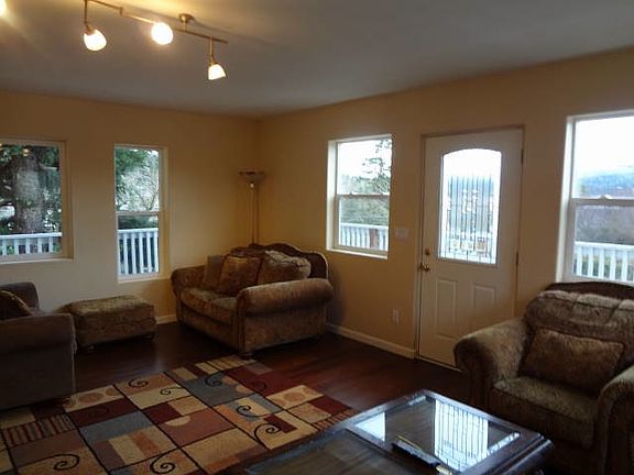 Living room which takes all of second floor