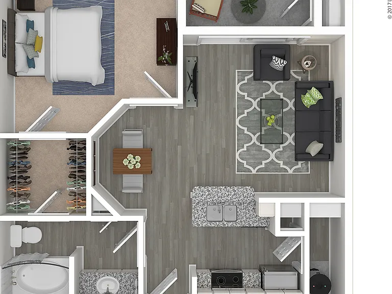 Walnut Hill Las Colinas- A1 Floorplan Walnut Hill Las Colinas- A1 Floorplan