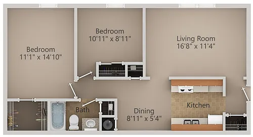 Floor plan 2 Bedroom