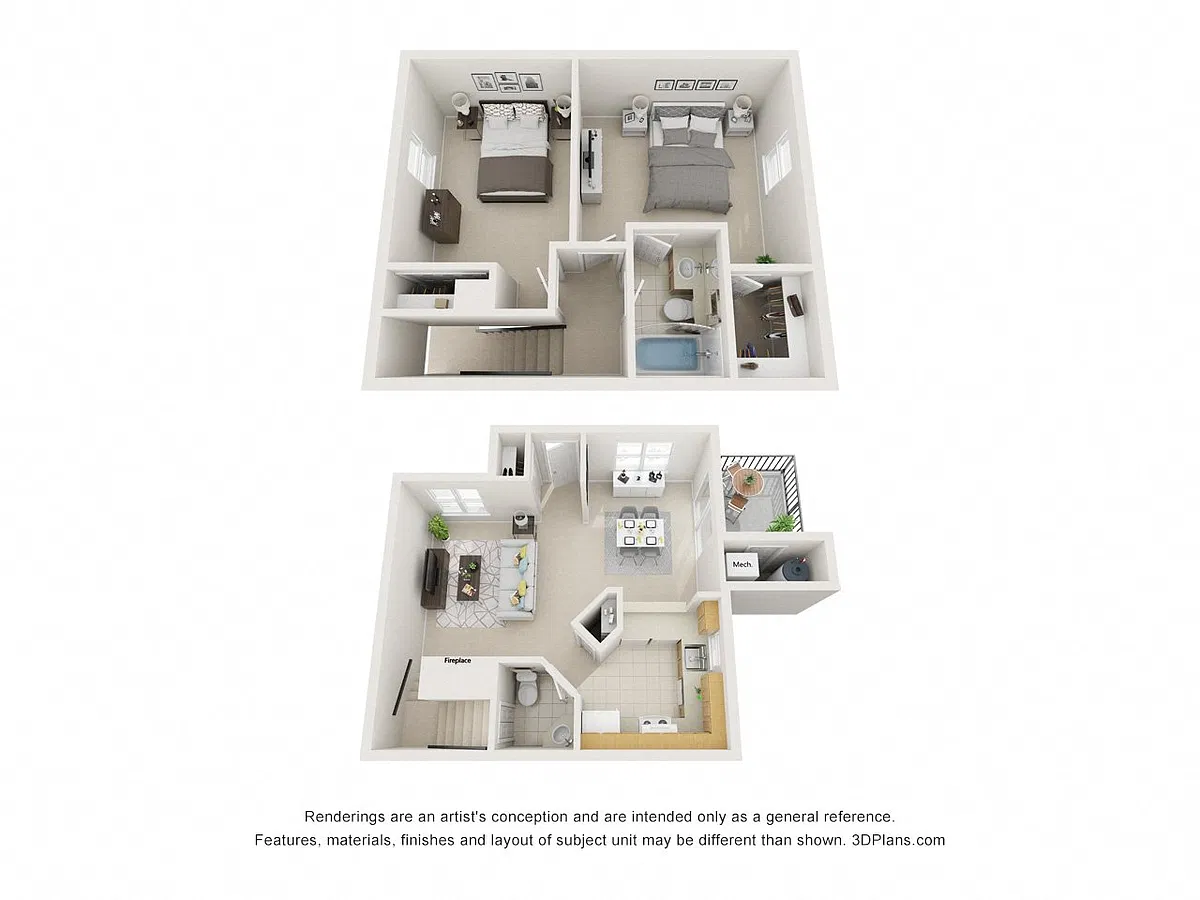 Floor plan 2 bed E / Royal Oaks
