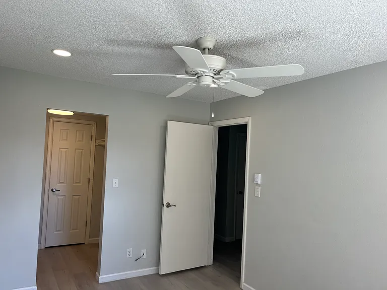 Master bedroom with walk in closet