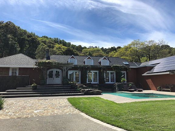 Front door and pool