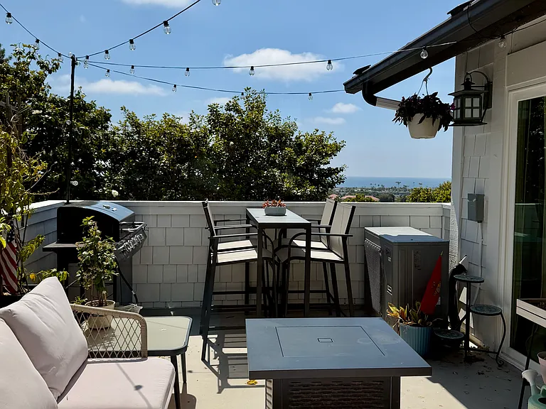 Large spacious balcony, just painted and resurfaced.