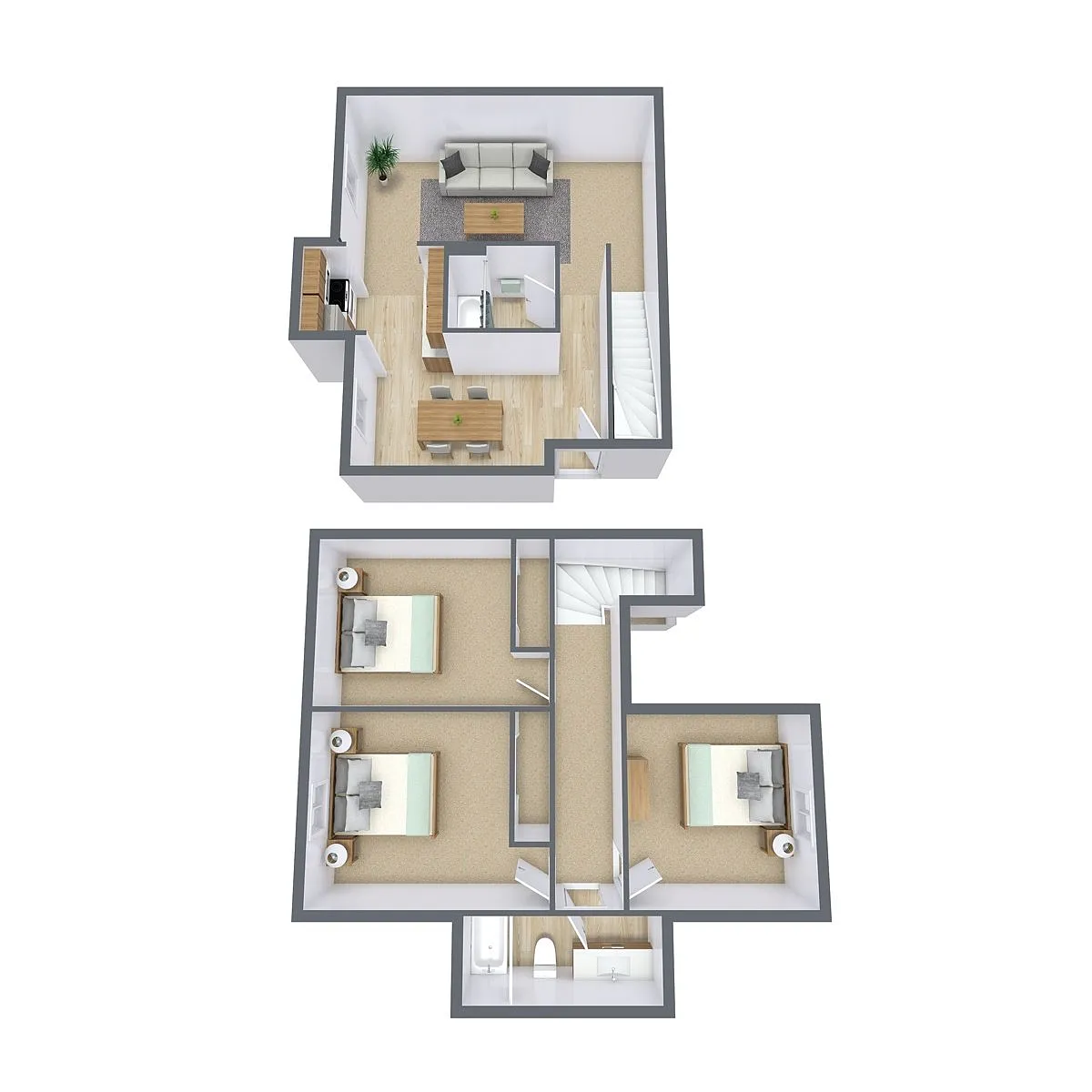 Floor plan Three Bedroom 32A
