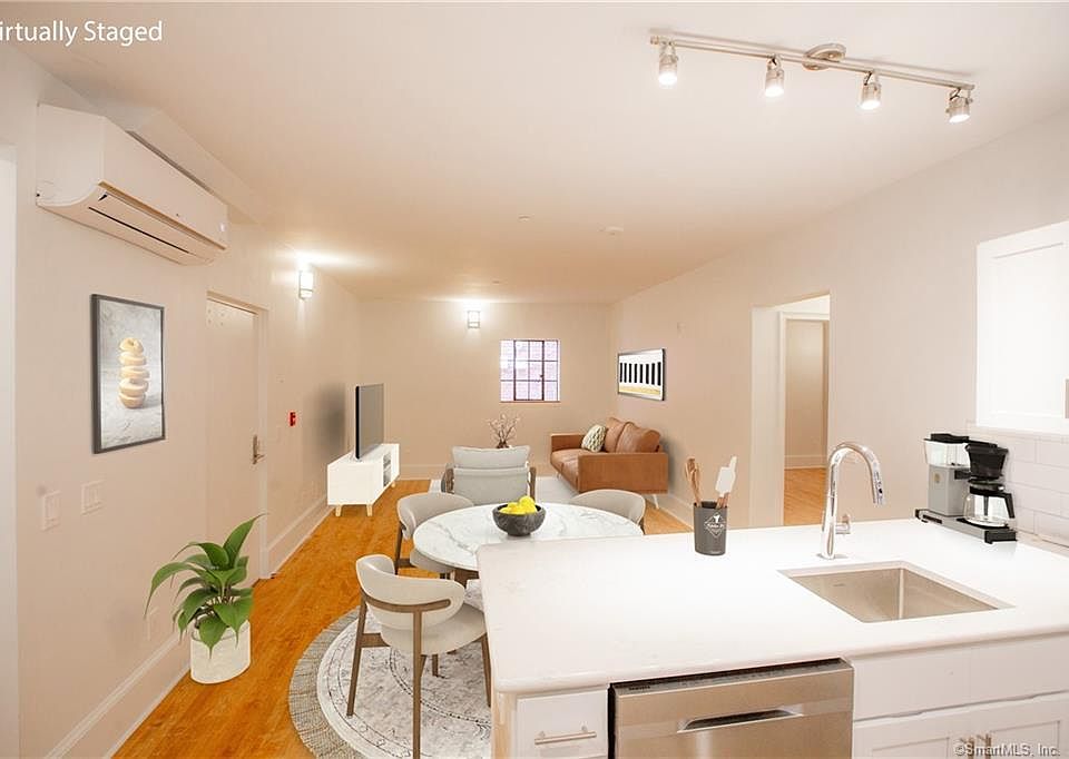 living room virtually staged