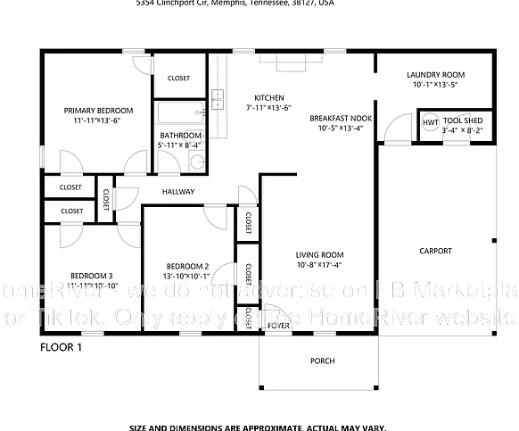 3 bed, 1.0 bath, 1145 sqft, $1,000 — Photo 4