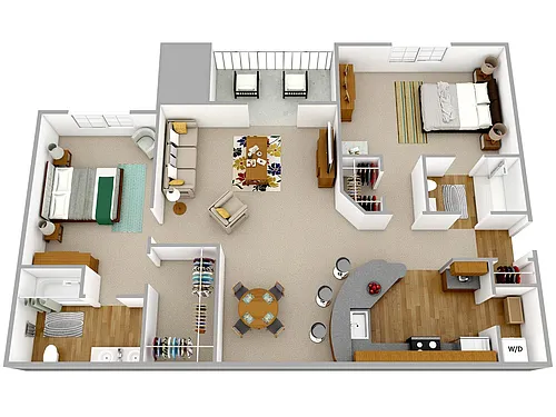 Floor plan The Nordland - 2 BR