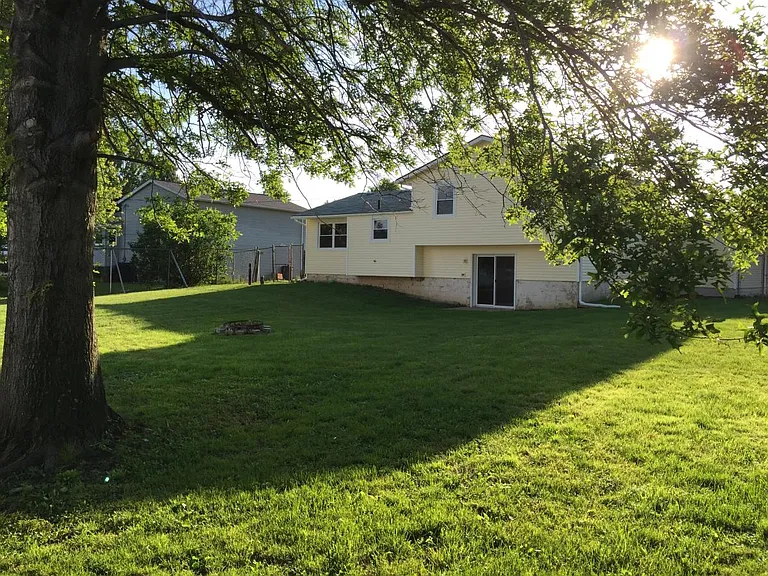 Fenced in back yard