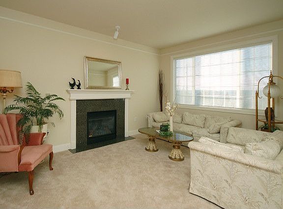 Living room with fireplace