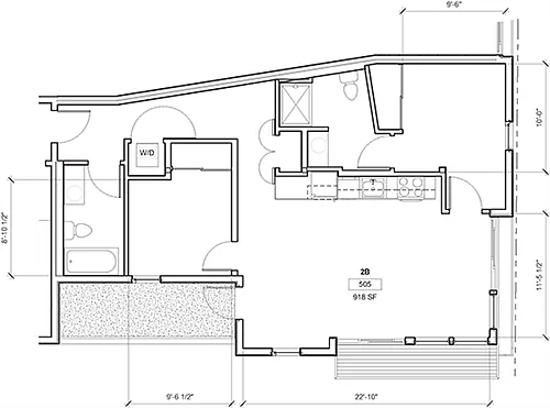 Floor plan 2 Bedroom E