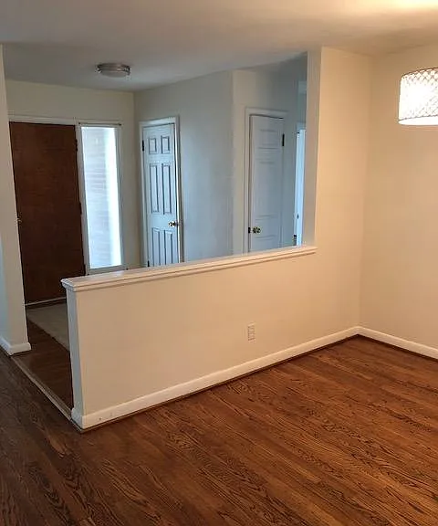View from entry to dining room area.
Note hall closet in addition to entry closet.