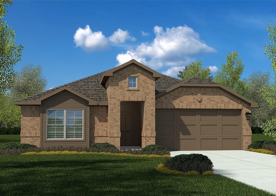 D.R. Horton's Texas Cali Floorplan Elevation I. All photos shown here may not depict the specified home & features included are for illustration purposes only.