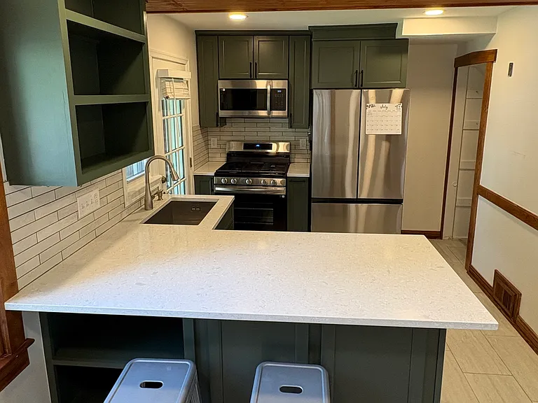 Large counter top for cooking and entertaining
