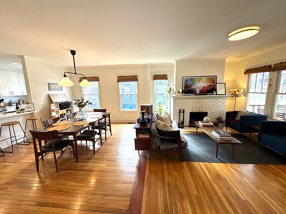 Shared front living & dining room