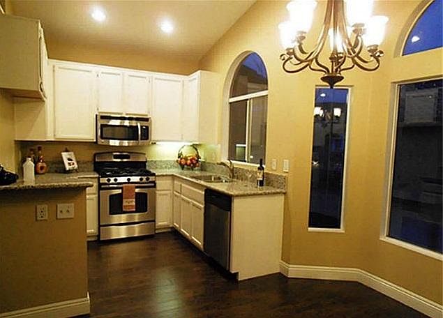 Kitchen with stainless steel appliances