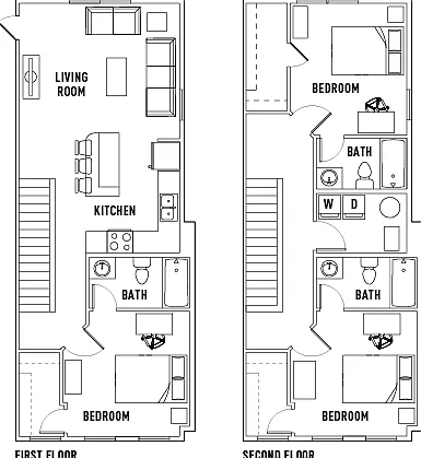 The Province Greensboro 3x3 Townhome Floor Plan The Province Greensboro 3x3 Townhome Floor Plan