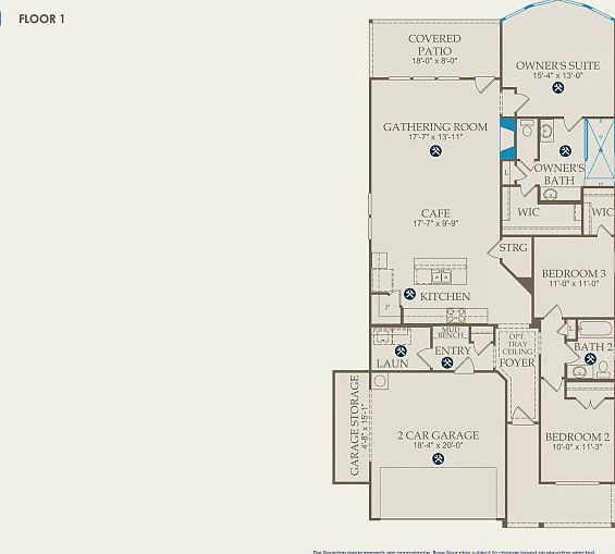 Oakmont Floor Plan, Quick Move-in Home, Floor 1