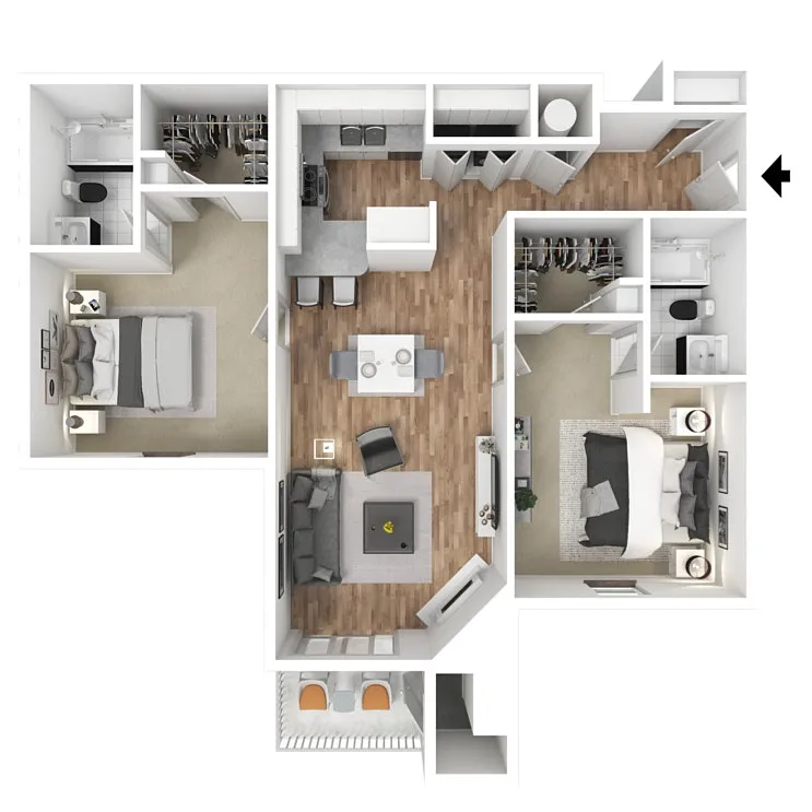 Floor plan 2 X 2