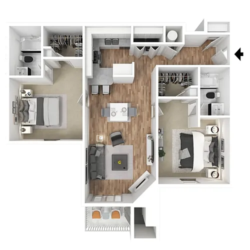 Floor plan 2 X 2