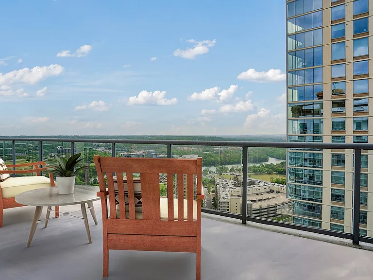 Enjoy the Austin skyline on our spacious penthouse balconies