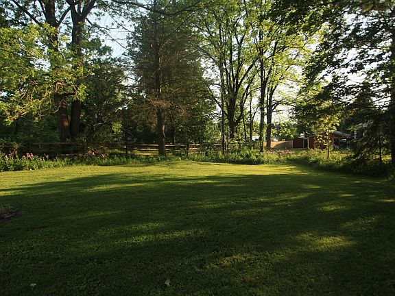 Spacious backyard which is fenced in on three sides.