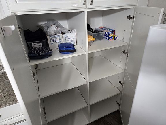 These bottom 2 cupboards are available for food and other things.