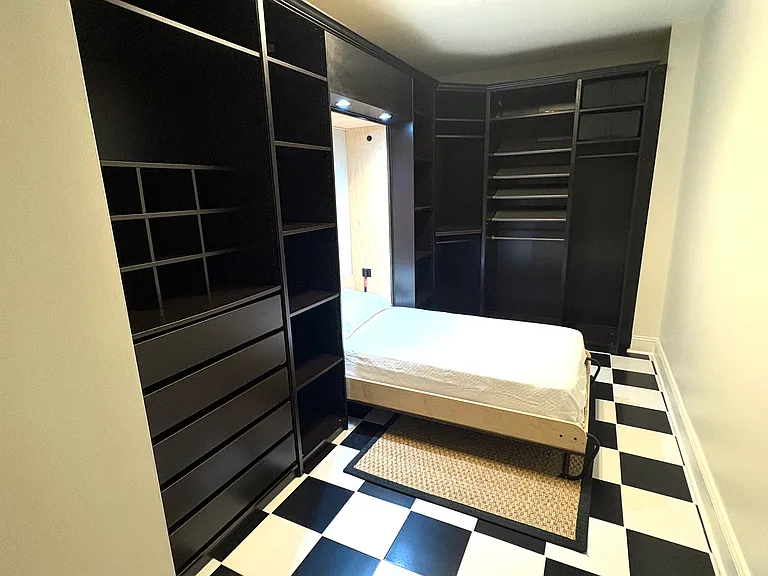 ...a pull-down murphy bed for guest comfort.