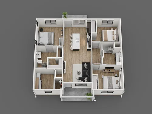 Floor plan 3 Bed Duplex - Ranch or Townhome