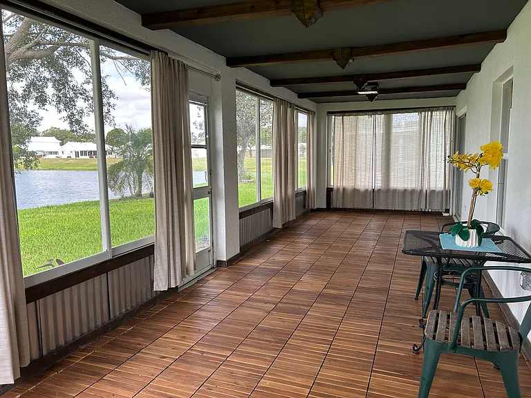 Patio with New Flooring & Windows
