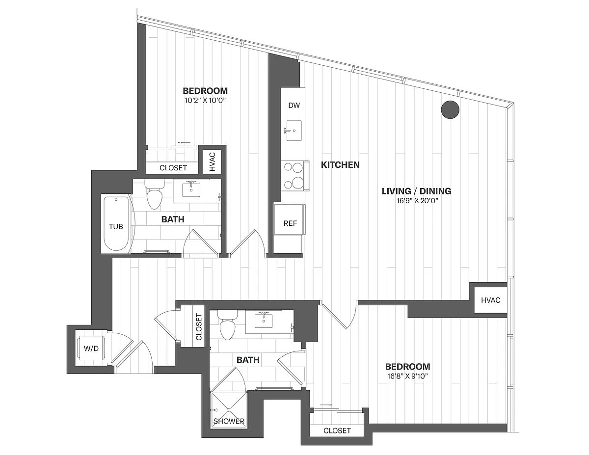 Floor plan 2 Bed/2 Bath-X02