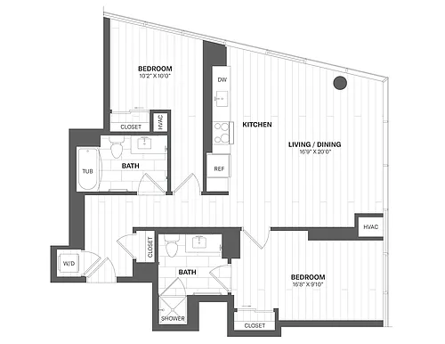Floor plan 2 Bed/2 Bath-X02