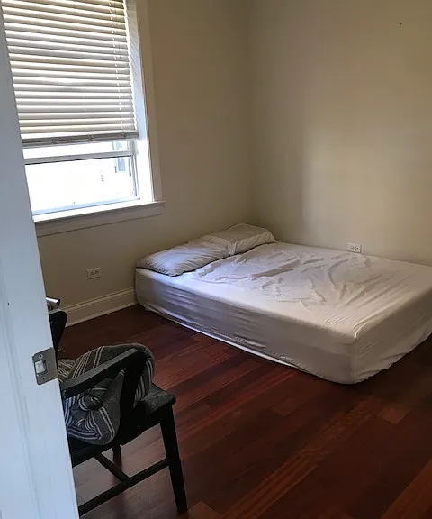 Bedroom is approximately 12' x 12'