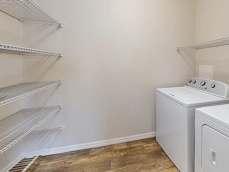 Laundry Room with Shelving