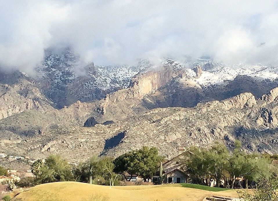 Mountain snow from patio
