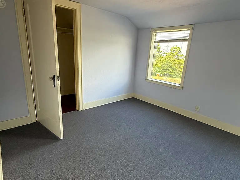 Upstairs bedroom and closet window has ocean view