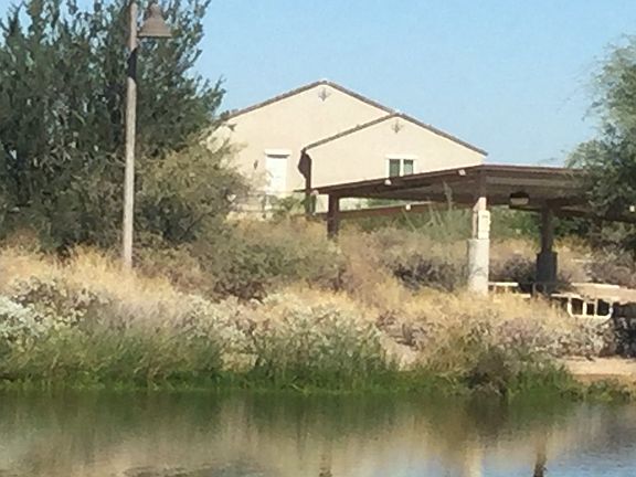 View of house from lake.