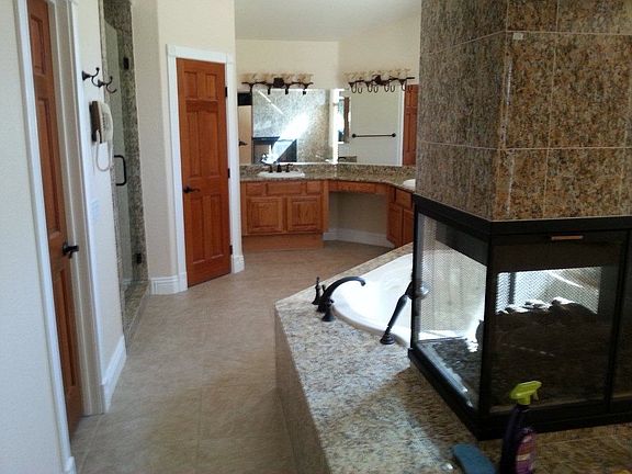 Master bath & fireplace