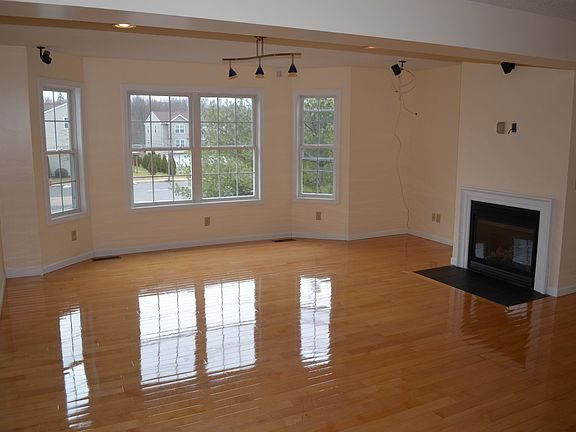 Living room with fireplace