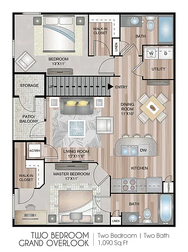 Floor plan Two Bedroom Grand