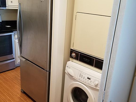 Stack washer and dryer