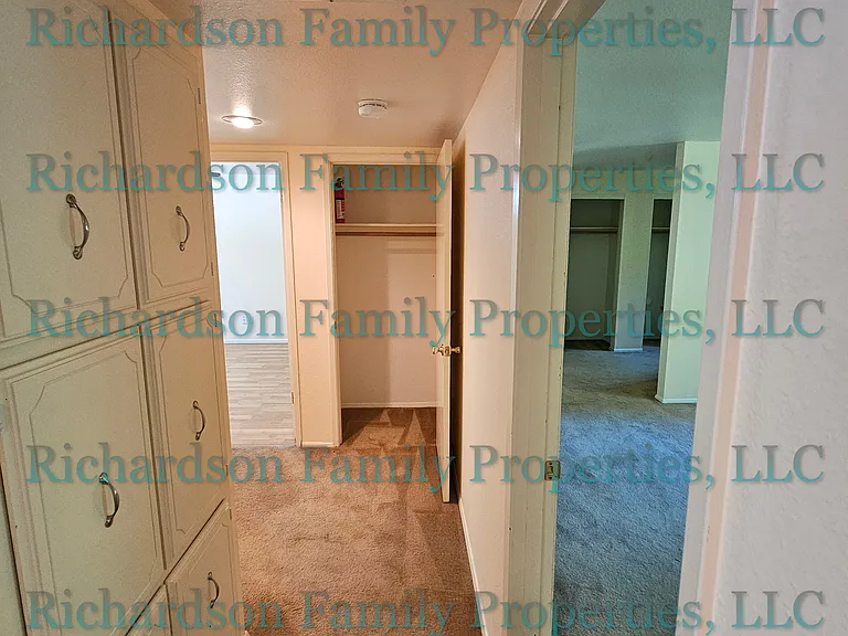 hall cupboards and closet