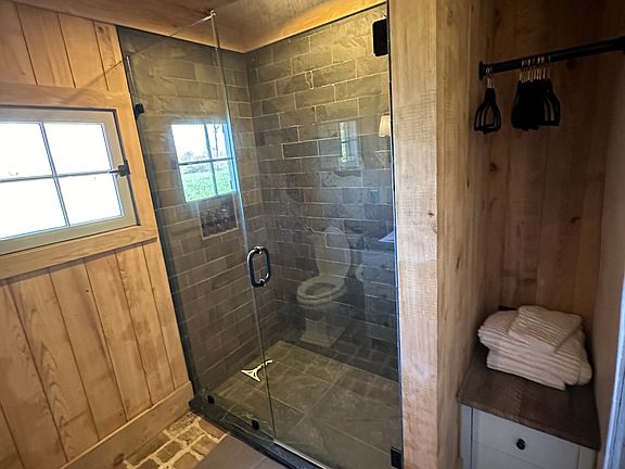 Shower and Hanging Clothes