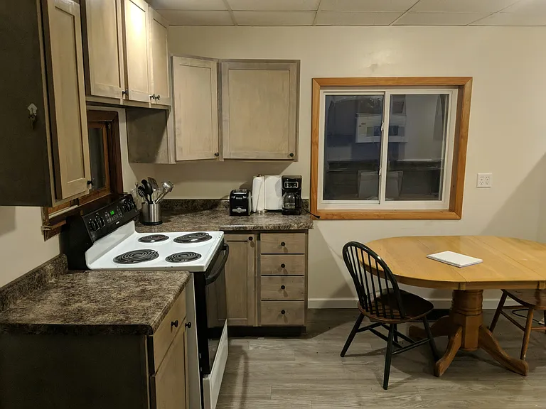 kitchen with electric range